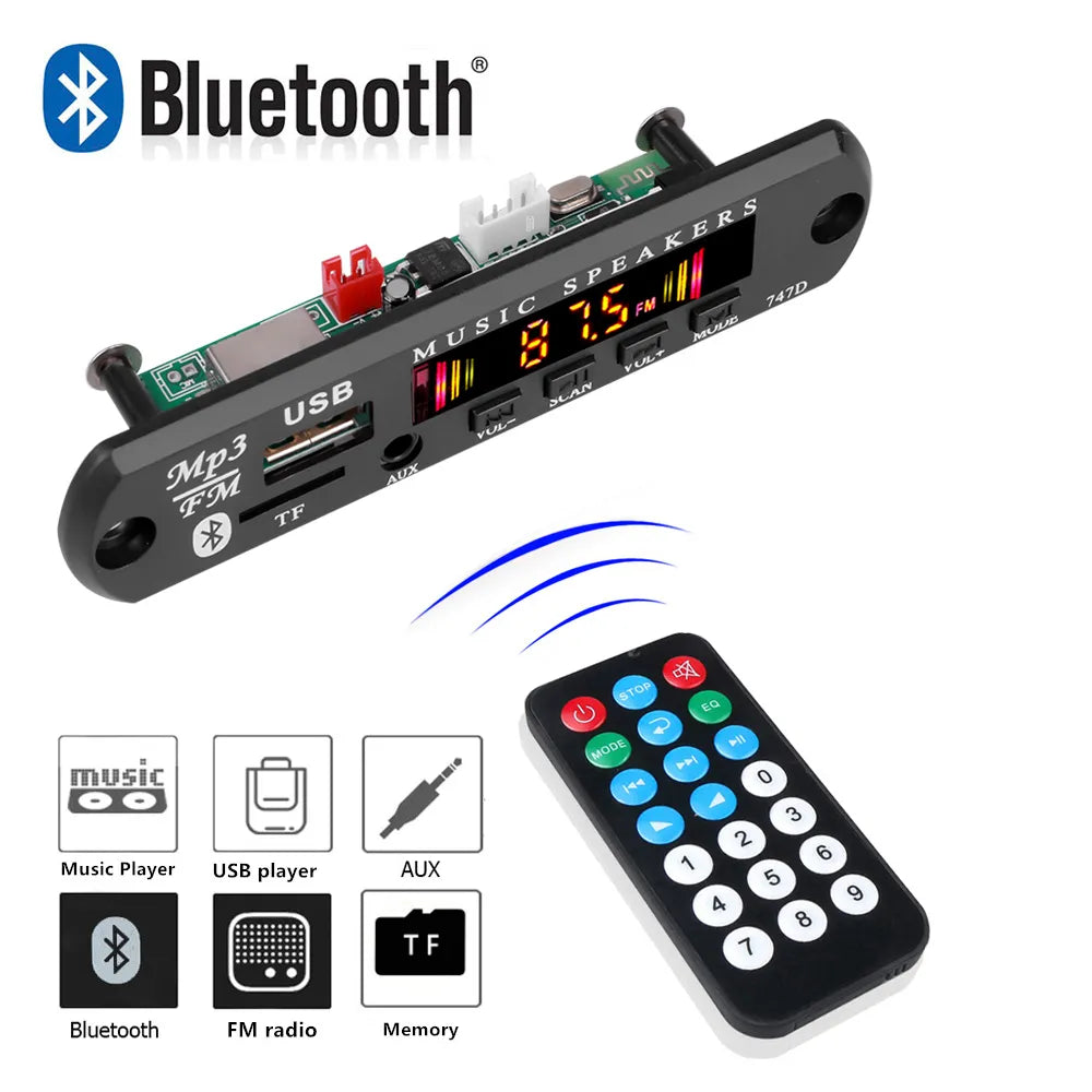 Kebidu Bluetooth 5.0 Car MP3 Decoder Board 12V by HitMyNeed