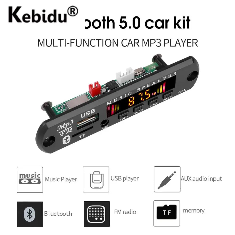 Kebidu Bluetooth 5.0 Car MP3 Decoder Board 12V by HitMyNeed