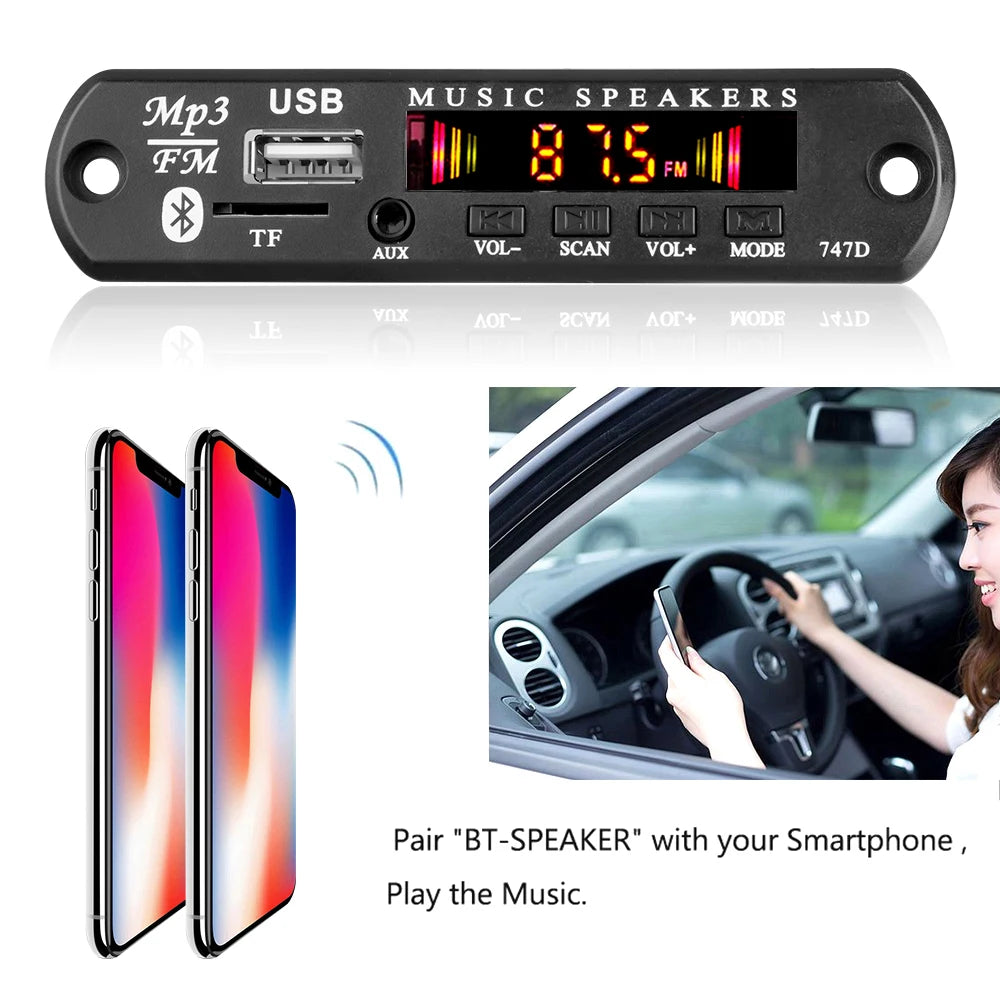Kebidu Bluetooth 5.0 Car MP3 Decoder Board 12V by HitMyNeed