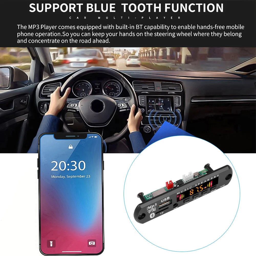 Kebidu Bluetooth 5.0 Car MP3 Decoder Board 12V by HitMyNeed