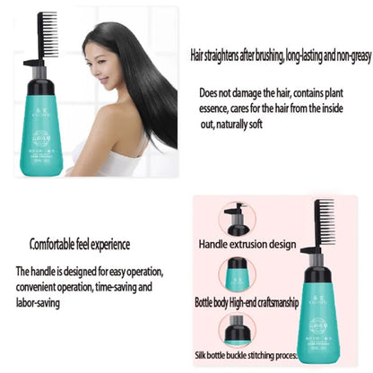 Keratin Hair Straightening Cream & Comb Set by HitMyNeed