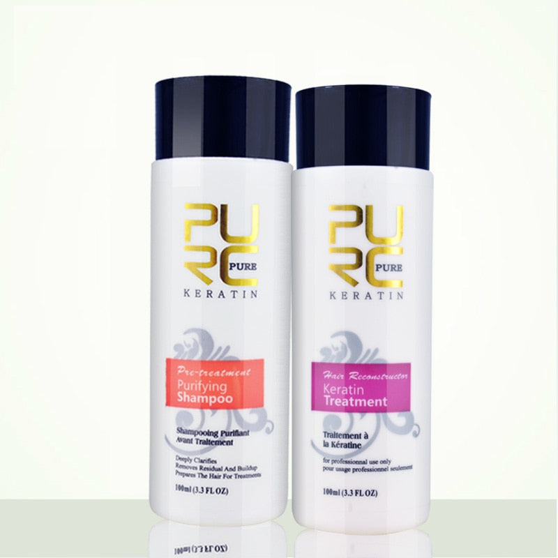 Keratin Hair Treatment & Purifying Shampoo Set 100ml by HitMyNeed