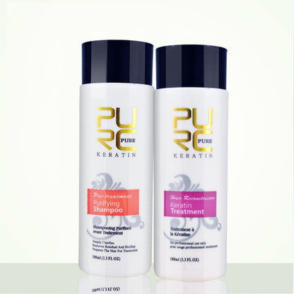 Keratin Hair Treatment & Purifying Shampoo Set 100ml by HitMyNeed