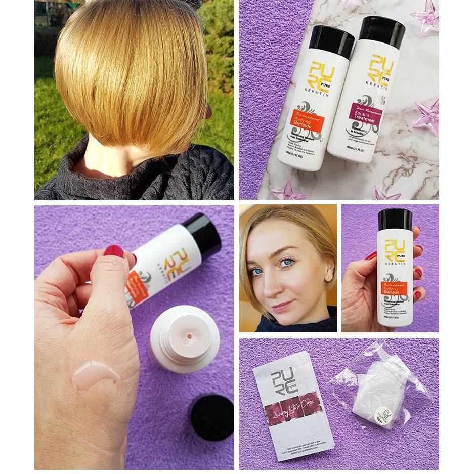 Keratin Hair Treatment & Purifying Shampoo Set 100ml by HitMyNeed