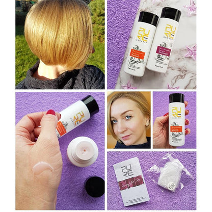 Keratin Hair Treatment & Purifying Shampoo Set 100ml by HitMyNeed