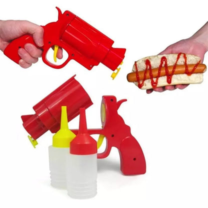 Ketchup Gun Sauce and Condiment Dispenser Set by HitMyNeed