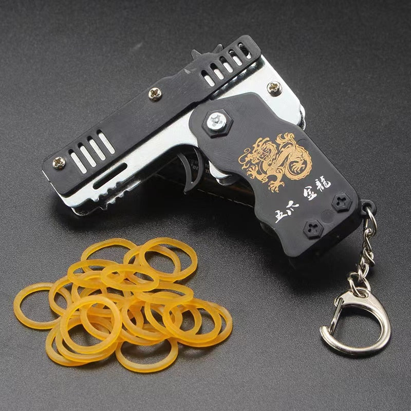 Keychain Rubber Band Shooting Toy Pistol by HitMyNeed