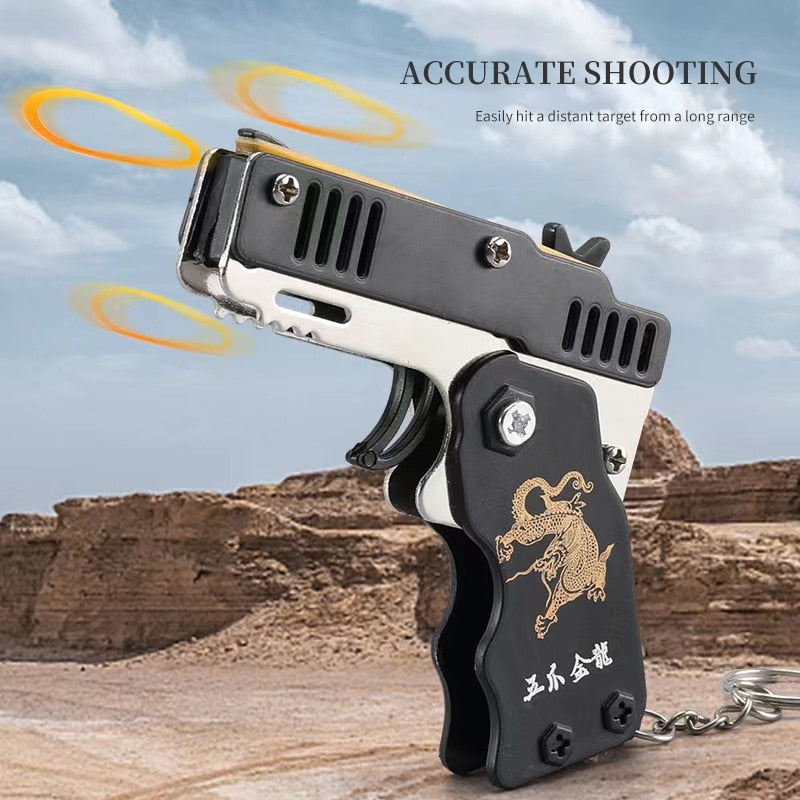 Keychain Rubber Band Shooting Toy Pistol by HitMyNeed