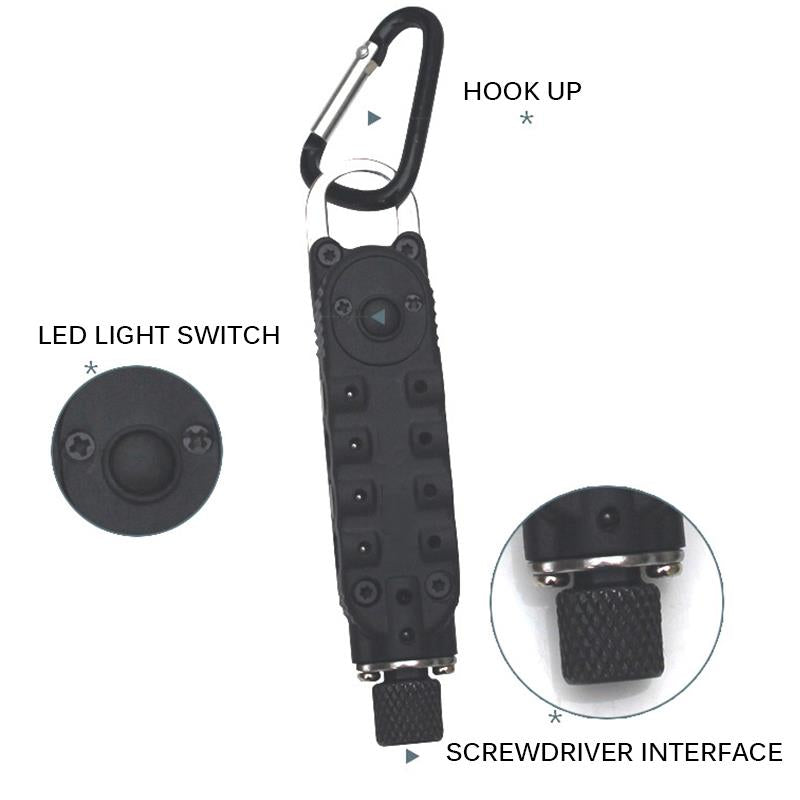 Keychain Screwdriver Pocket Tool with LED Light by HitMyNeed