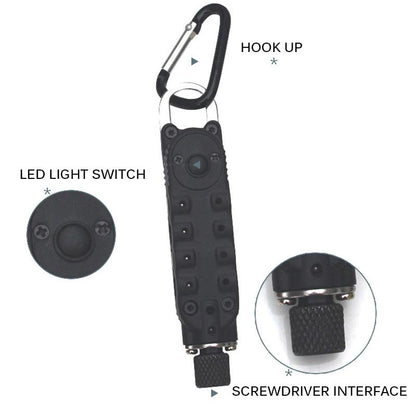 Keychain Screwdriver Pocket Tool with LED Light by HitMyNeed