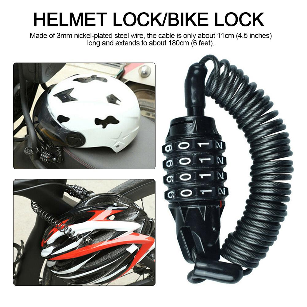 Keyless Retractable Helmet Lock for Bikes by HitMyNeed