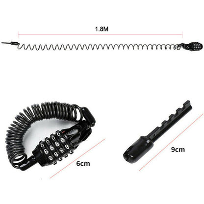 Keyless Retractable Helmet Lock for Bikes by HitMyNeed