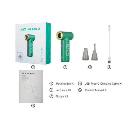 KICA Jet Fan 2 Cordless Electric Air Duster green by HitMyNeed