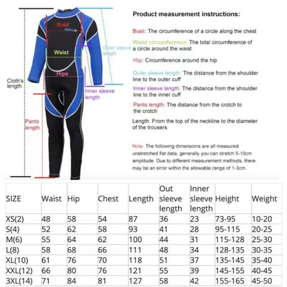 Kids 2.5mm Neoprene Wetsuit One-Piece Rash Guard by HitMyNeed