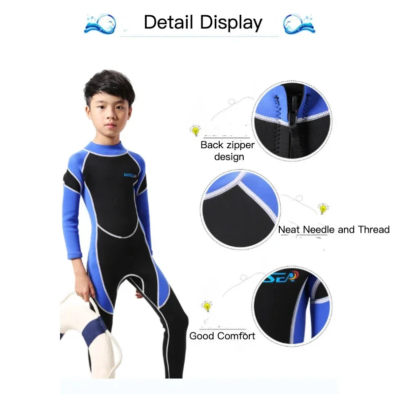 Kids 2.5mm Neoprene Wetsuit One-Piece Rash Guard by HitMyNeed