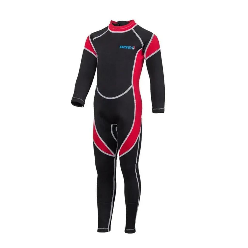 Kids 2.5mm Neoprene Wetsuit One-Piece Rash Guard red 2.0 by HitMyNeed