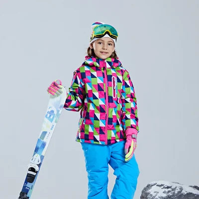 Kids -30°C Ski Jacket & Pants Set Waterproof 09-blue 5-6t by HitMyNeed