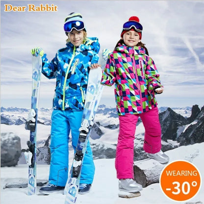 Kids -30°C Ski Jacket & Pants Set Waterproof by HitMyNeed