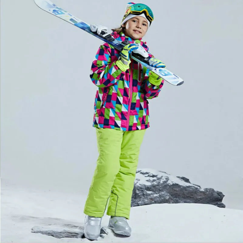 Kids -30°C Ski Jacket & Pants Set Waterproof by HitMyNeed