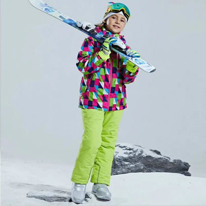Kids -30°C Ski Jacket & Pants Set Waterproof by HitMyNeed