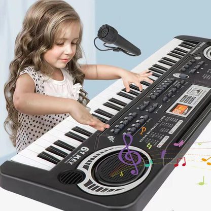 Kids 61-Key Electronic Piano Keyboard with Mic by HitMyNeed