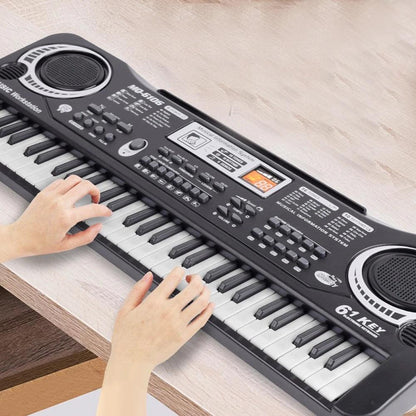 Kids 61-Key Electronic Piano Keyboard with Mic by HitMyNeed