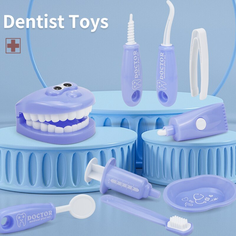 Kids 9-Piece Dentist Play Set Oral Care Role Play Kit by HitMyNeed