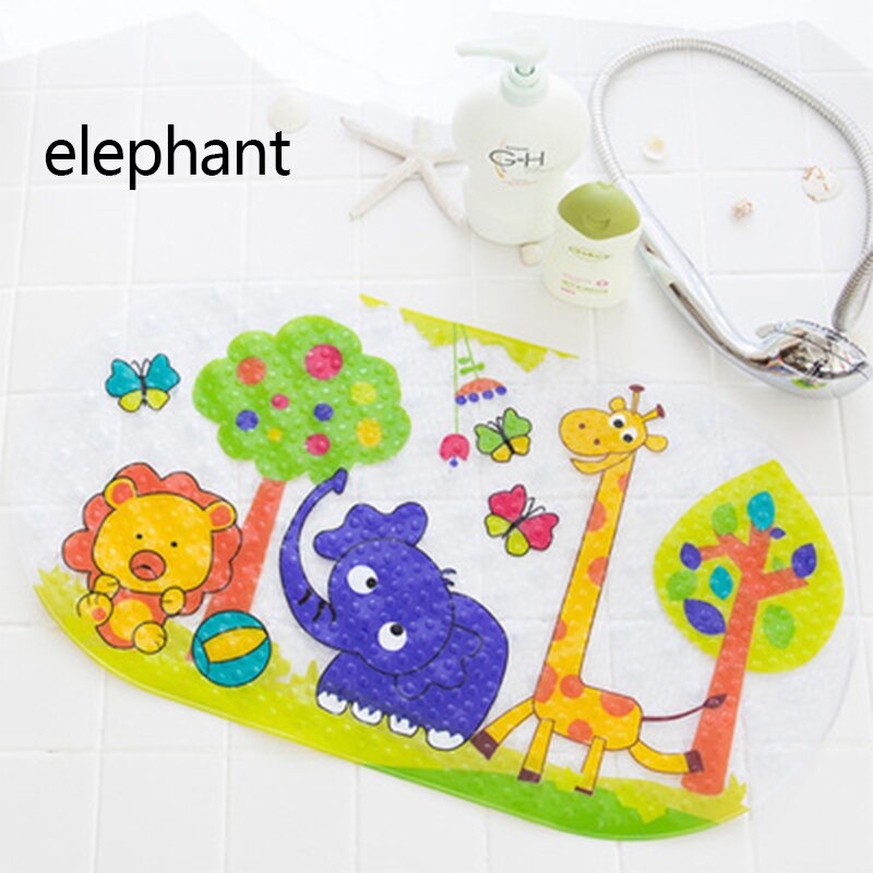 Kids Anti-Slip Bath Mat with Suction Cups elephant by HitMyNeed