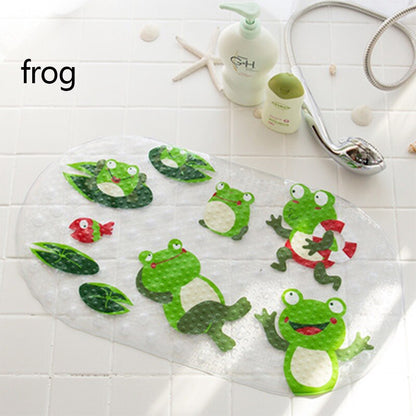Kids Anti-Slip Bath Mat with Suction Cups frog by HitMyNeed