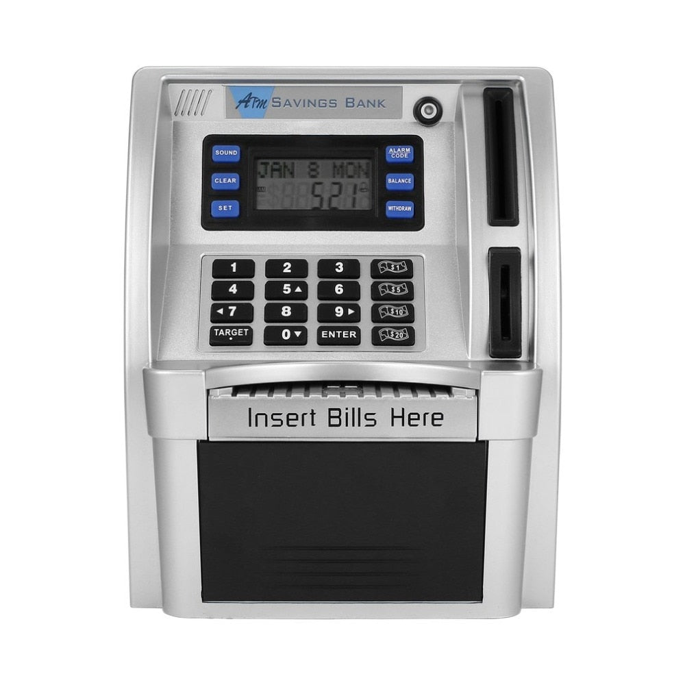 Kids ATM Piggy Bank with Card and Digital Display by HitMyNeed