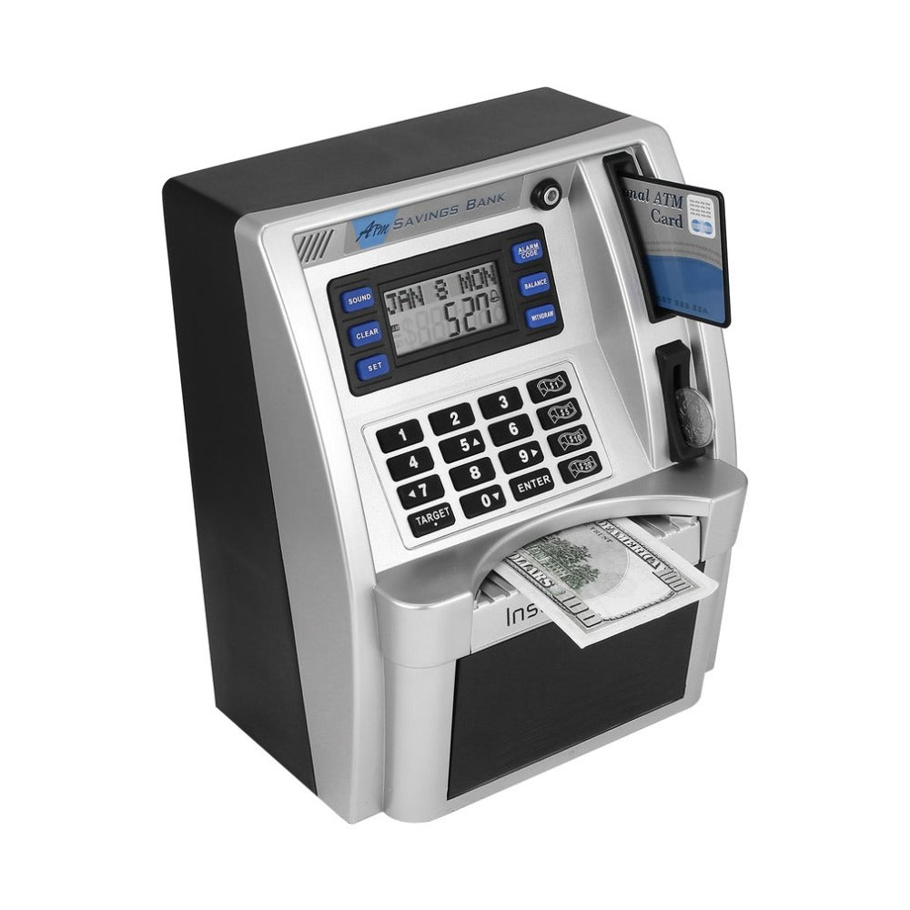 Kids ATM Piggy Bank with Card and Digital Display by HitMyNeed
