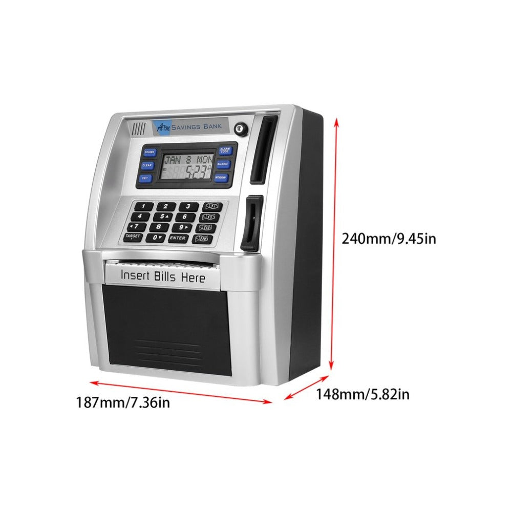 Kids ATM Piggy Bank with Card and Digital Display by HitMyNeed