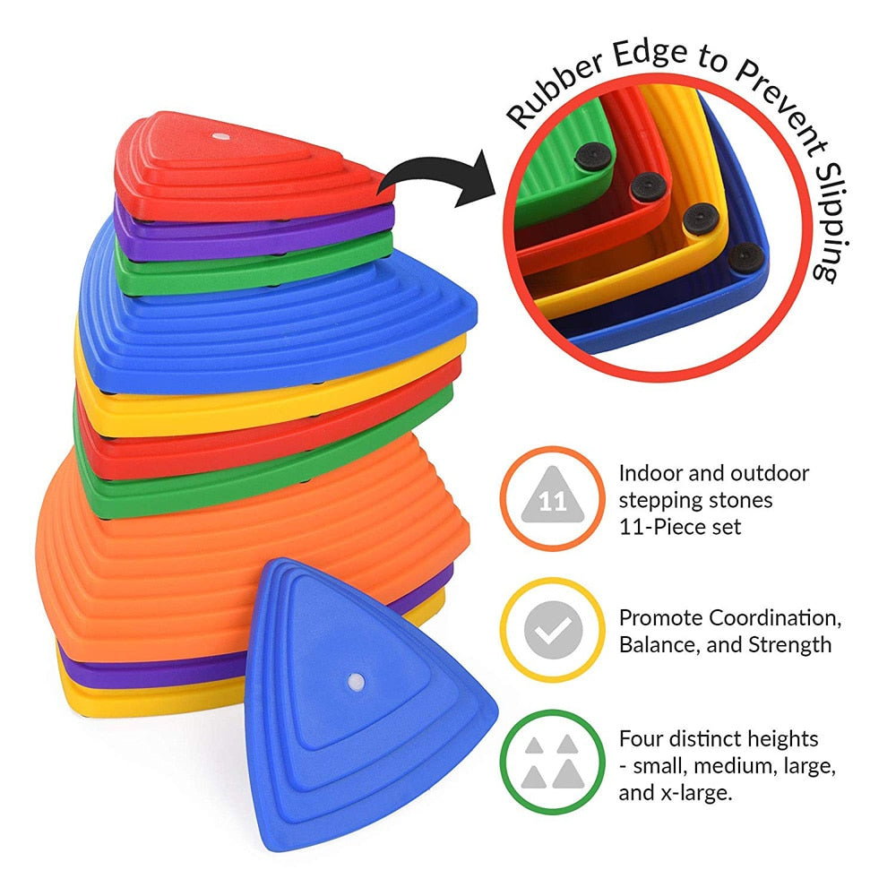 Kids Balance Stepping Stones Set (11 Pieces) by HitMyNeed