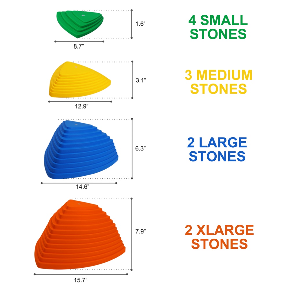 Kids Balance Stepping Stones Set (11 Pieces) by HitMyNeed
