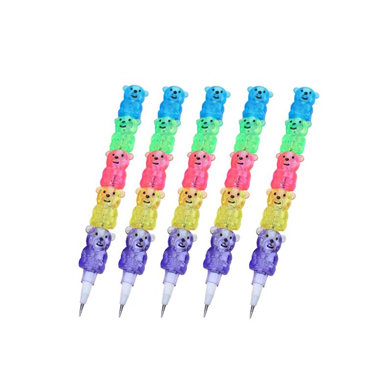 Kids Bear Lead Stacking Pencils Set (5 Pack) by HitMyNeed