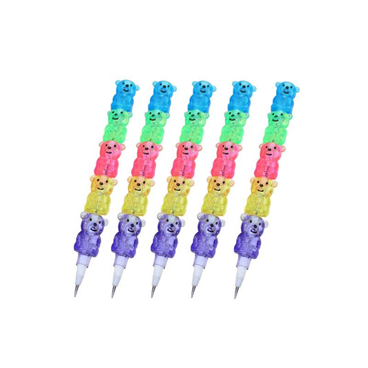 Kids Bear Lead Stacking Pencils Set (5 Pack) by HitMyNeed