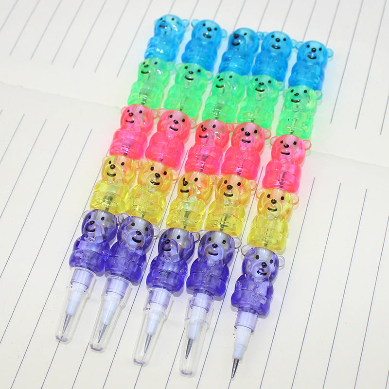 Kids Bear Lead Stacking Pencils Set (5 Pack) by HitMyNeed