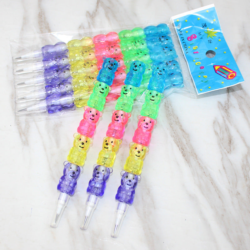 Kids Bear Lead Stacking Pencils Set (5 Pack) by HitMyNeed