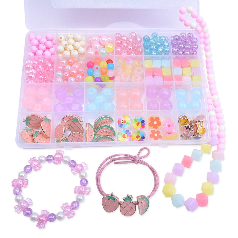 Kids Bracelet Making Kit with Beads and Charms by HitMyNeed