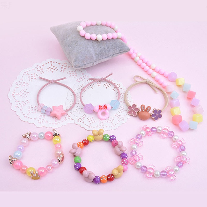 Kids Bracelet Making Kit with Beads and Charms by HitMyNeed
