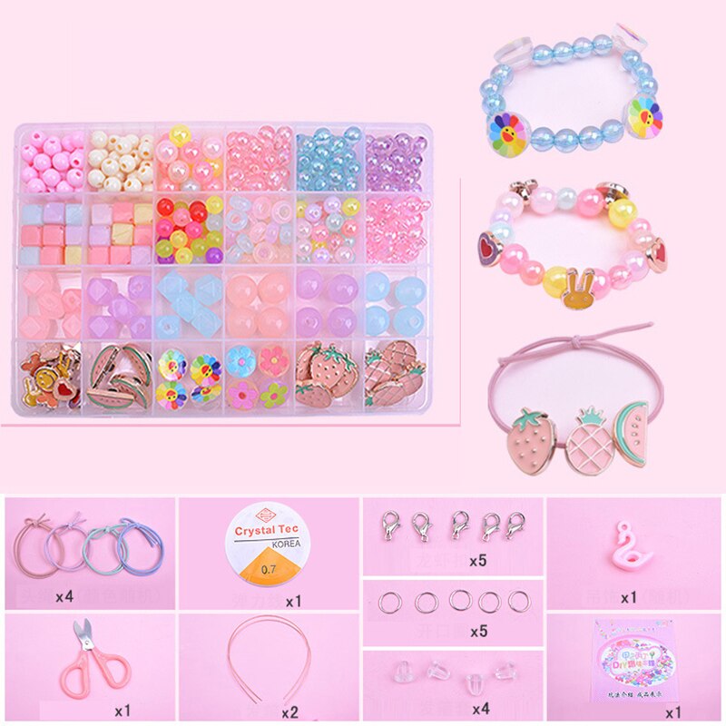 Kids Bracelet Making Kit with Beads and Charms a by HitMyNeed