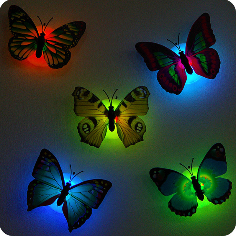 Kids Butterfly Wall Stick-On Night Lights (Set of 5) by HitMyNeed