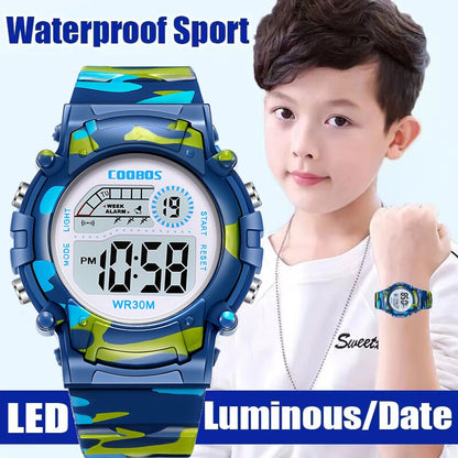 Kids Camouflage Sports Digital Watch with Alarm by HitMyNeed