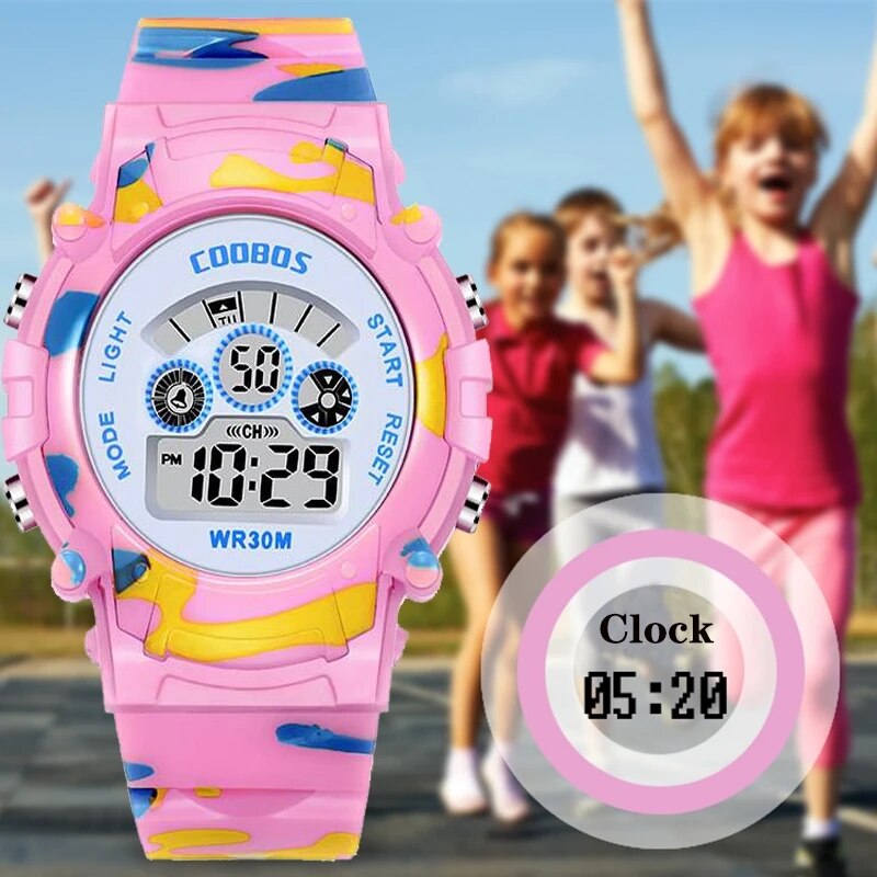 Kids Camouflage Sports Digital Watch with Alarm by HitMyNeed