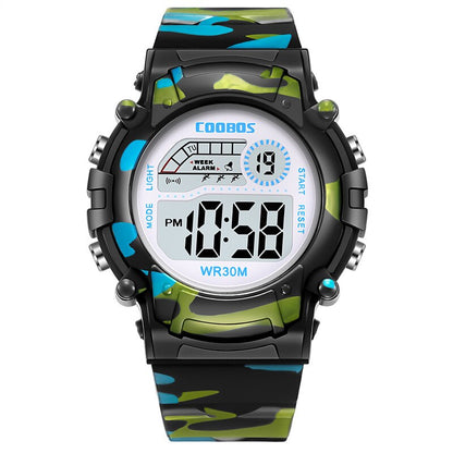Kids Camouflage Sports Digital Watch with Alarm black by HitMyNeed