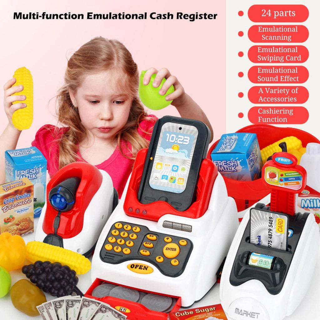 Kids Cash Register Pretend Play Grocery Set by HitMyNeed