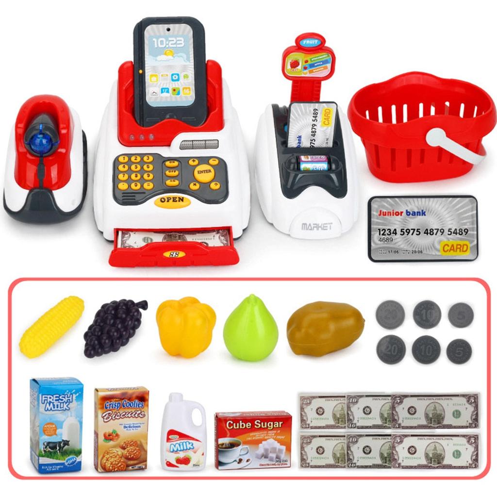 Kids Cash Register Pretend Play Grocery Set by HitMyNeed