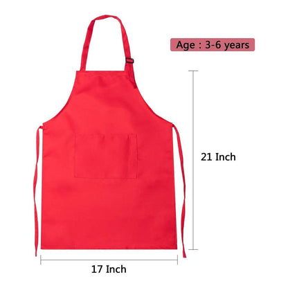 Kids Chef Apron and Hat Set with Front Pocket by HitMyNeed