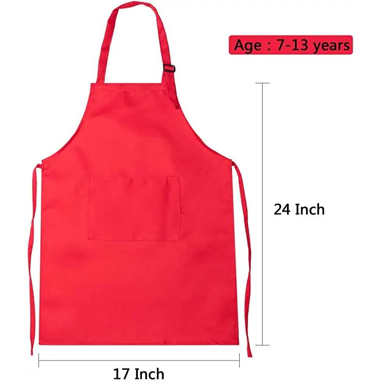 Kids Chef Apron and Hat Set with Front Pocket by HitMyNeed