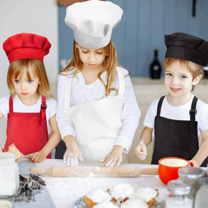 Kids Chef Apron and Hat Set with Front Pocket by HitMyNeed